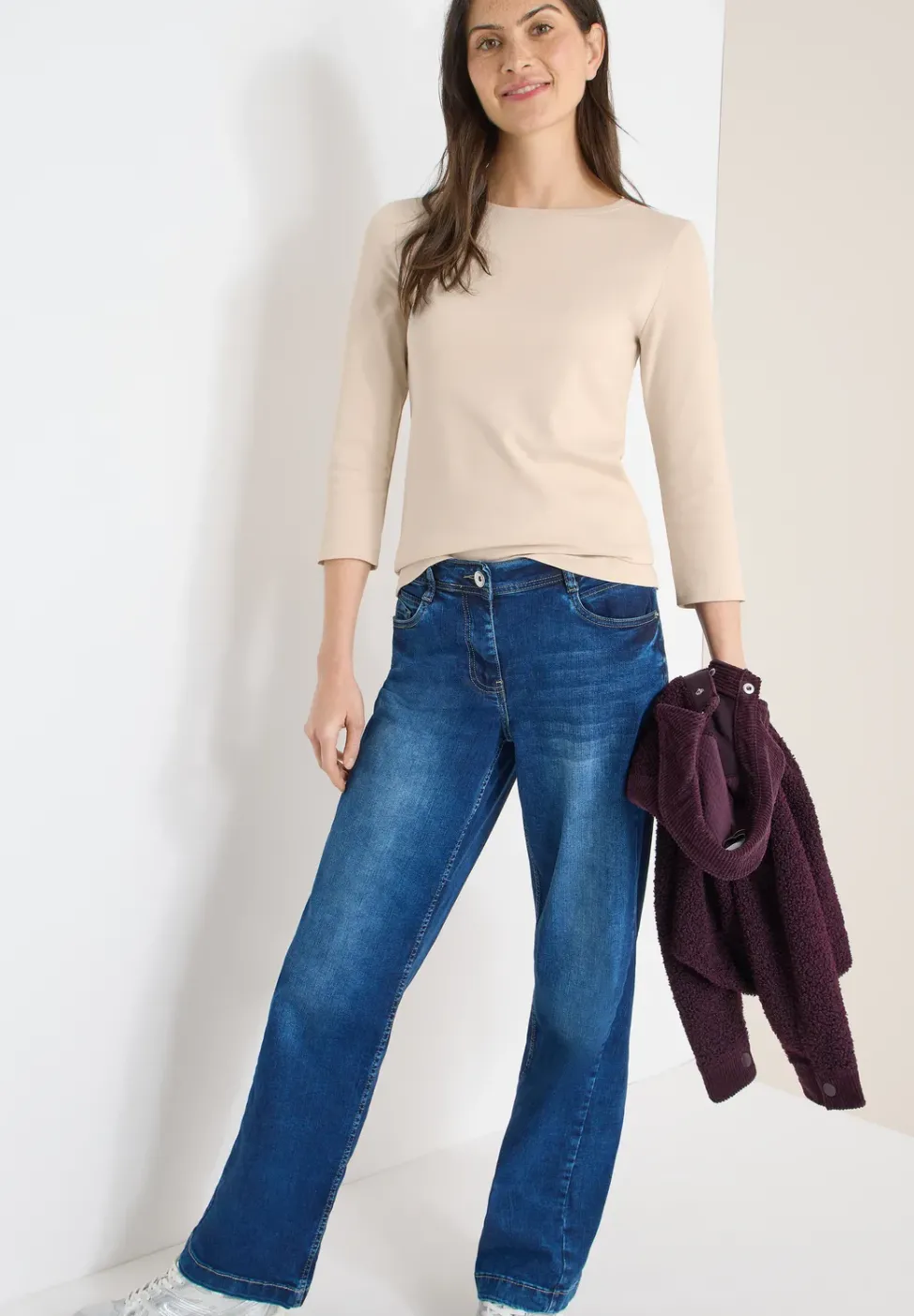 Basic Shirt in Unifarbe