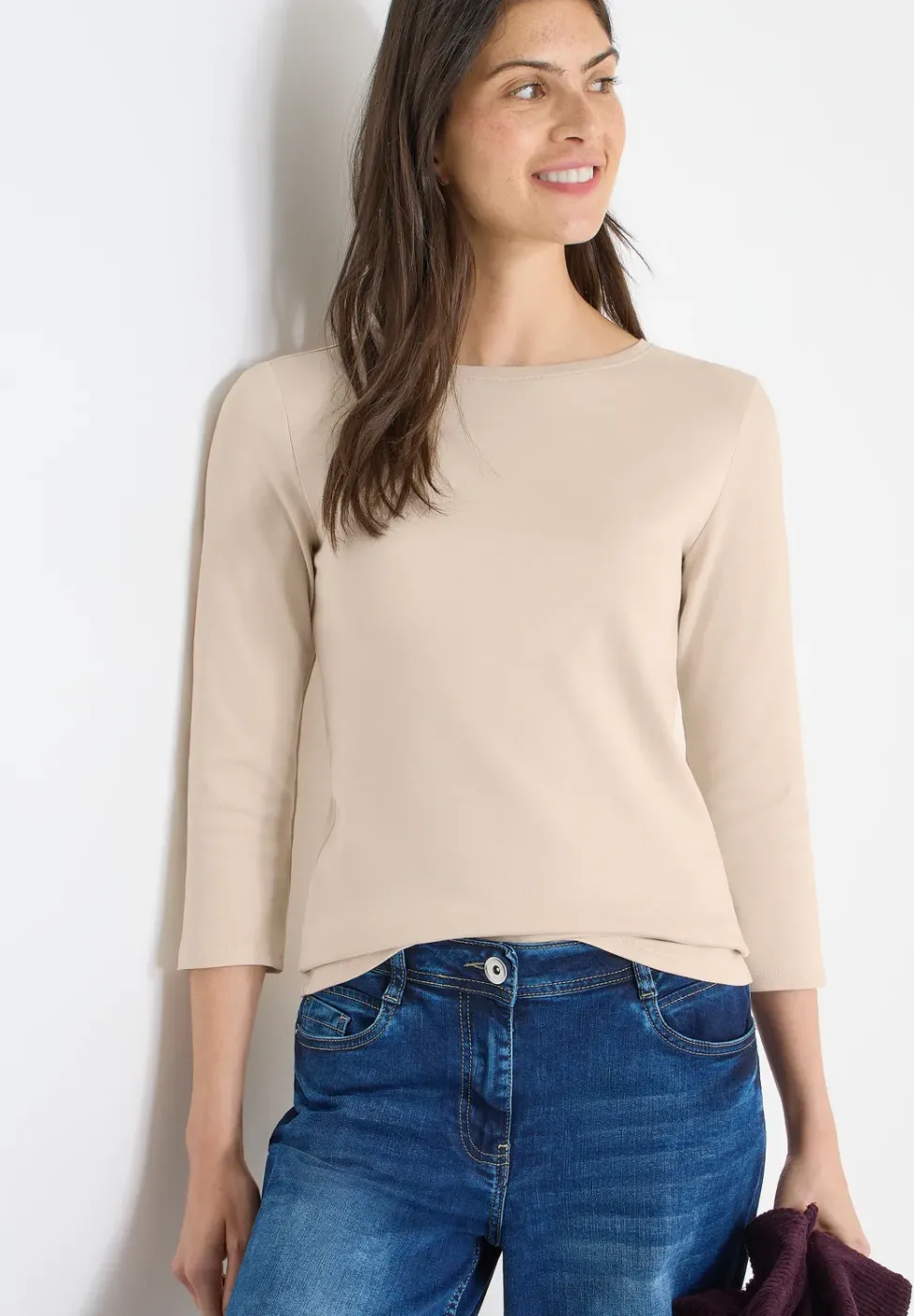 Basic Shirt in Unifarbe