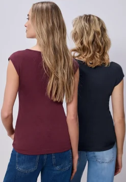 Basic Shirt mit Boatneck im 2er-Pack