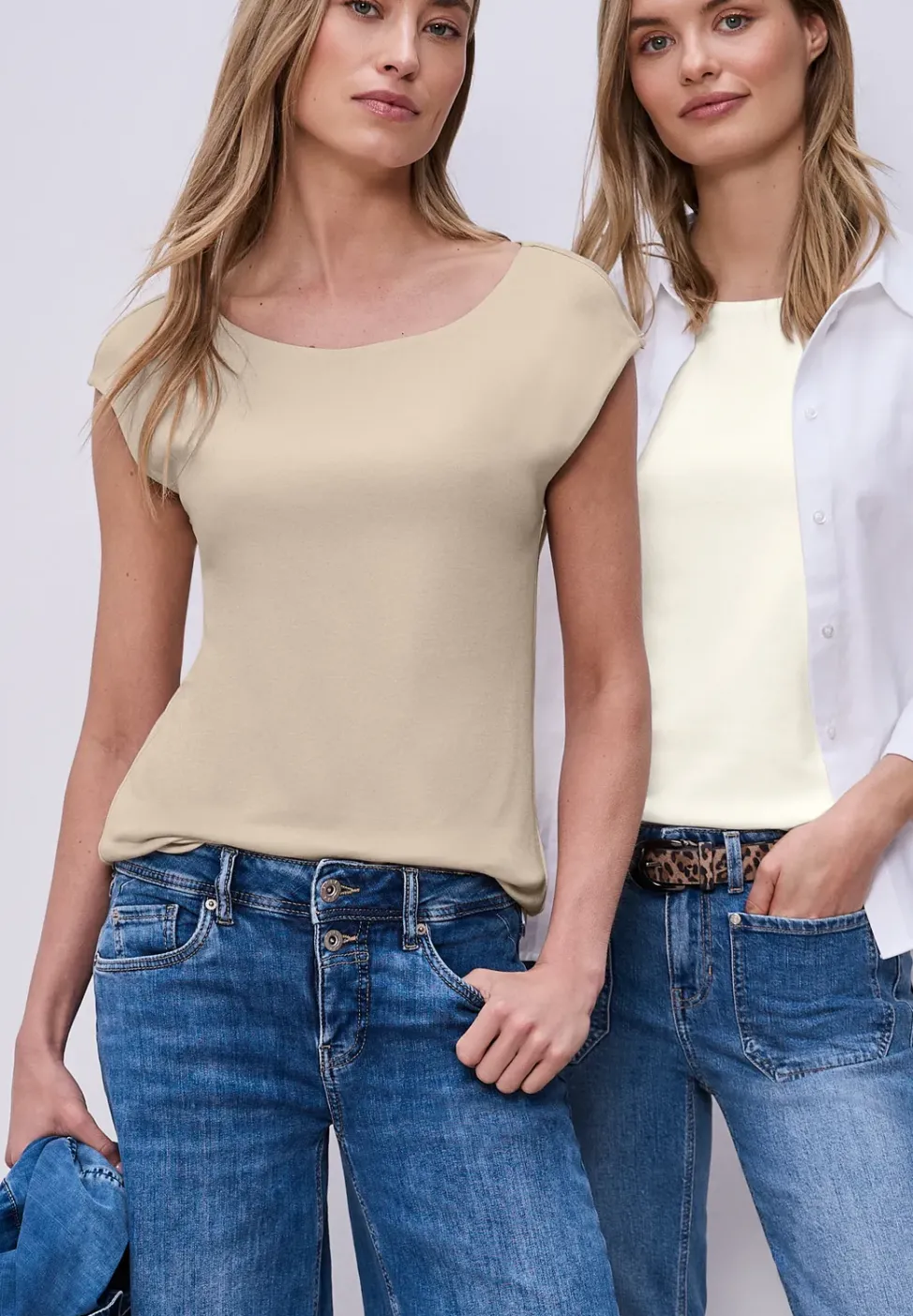 Basic Shirt mit Boatneck im 2er-Pack