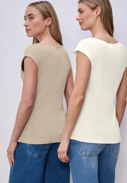 Basic Shirt mit Boatneck im 2er-Pack