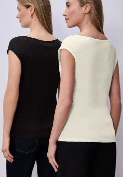 Basic Shirt mit Boatneck im 2er-Pack