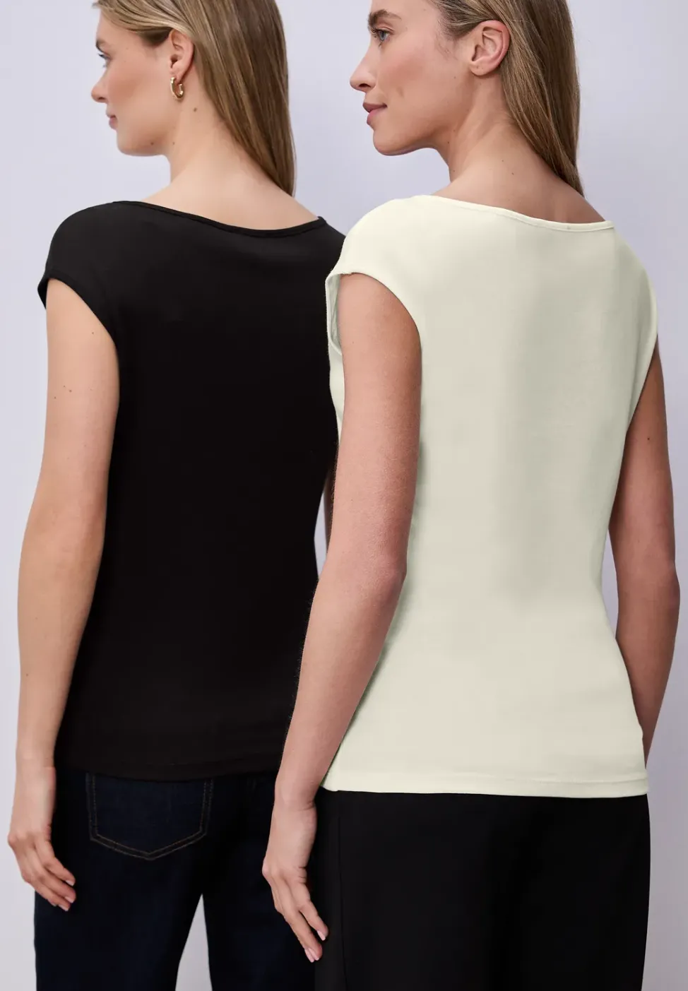 Basic Shirt mit Boatneck im 2er-Pack