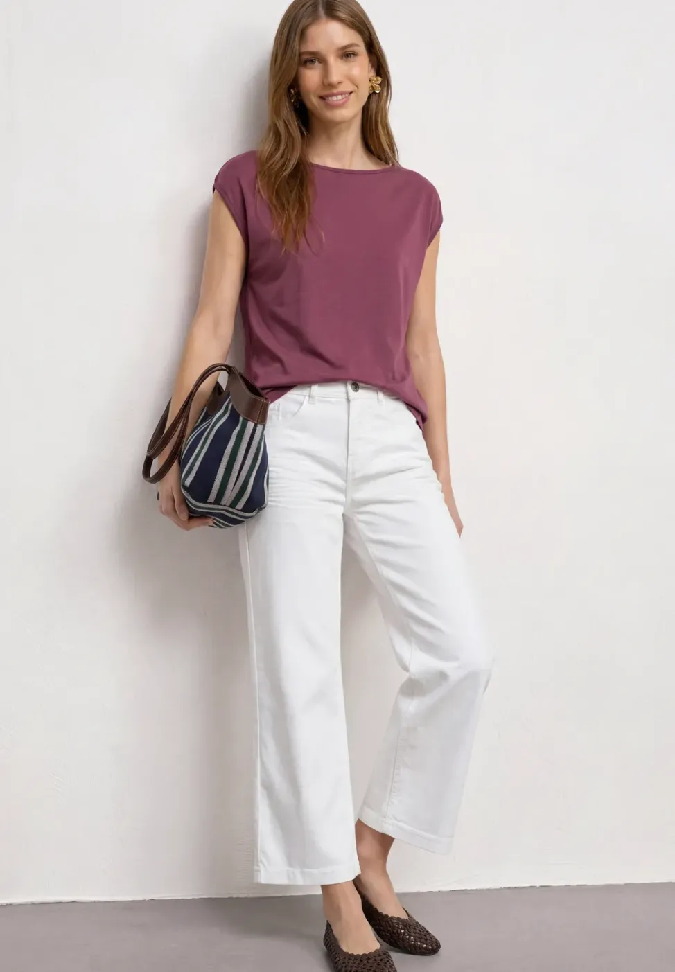 Basic Shirt mit U-Boot-Ausschnitt
