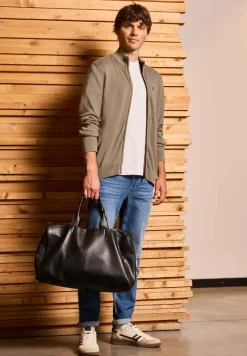 Basic Strickjacke mit Zipper