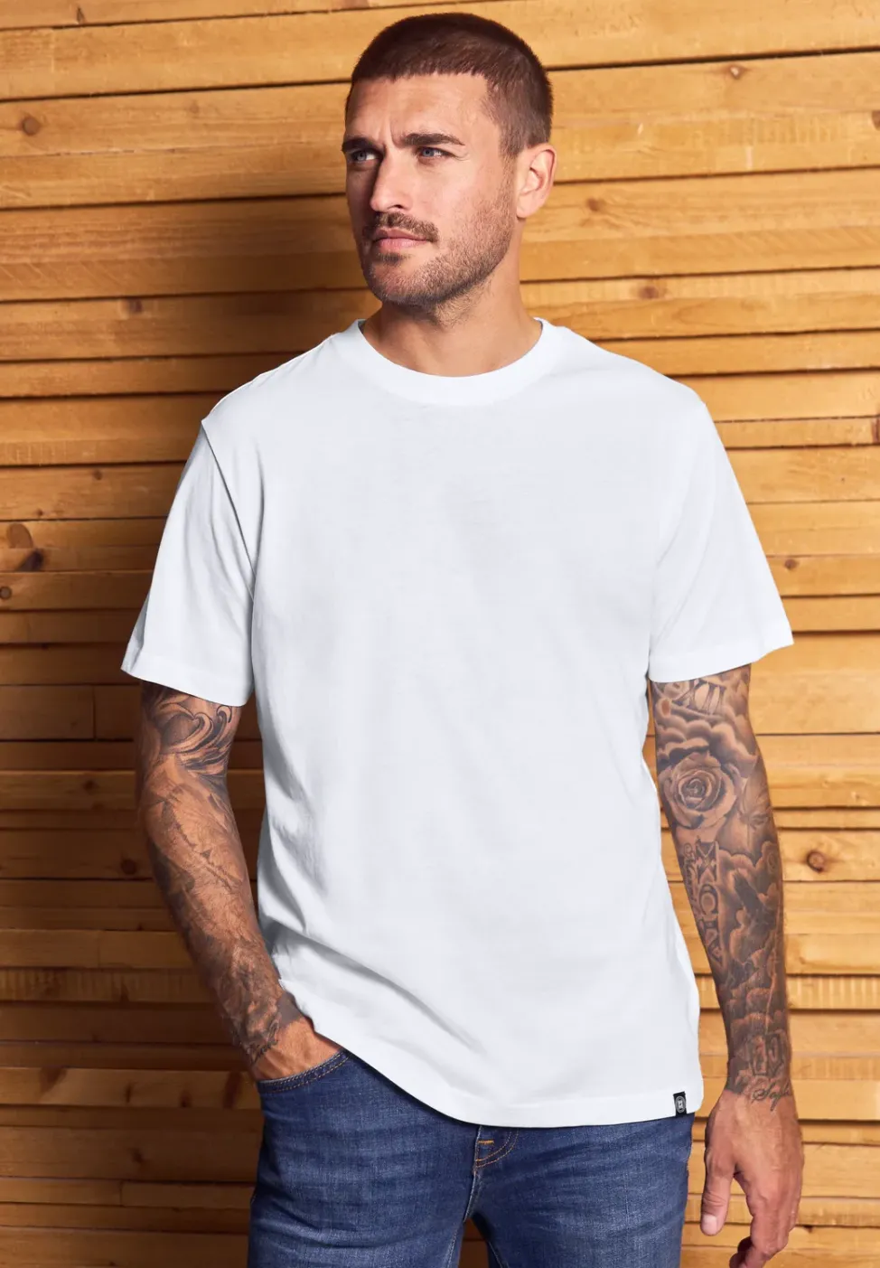 Basic T-Shirt aus reiner Baumwolle