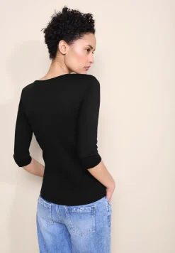 Basic T-Shirt mit 3/4 Arm