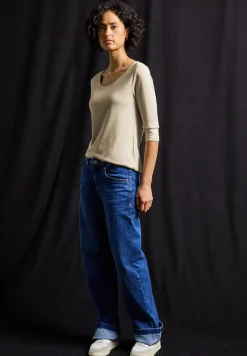 Basic T-Shirt mit 3/4 Arm