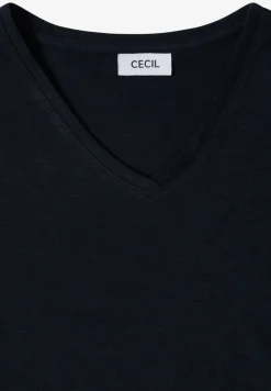 Basic T-Shirt mit Kurzarm und V-Neck