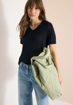 Basic T-Shirt mit Kurzarm und V-Neck