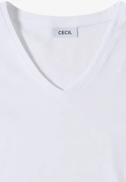 Basic T-Shirt mit Kurzarm und V-Neck