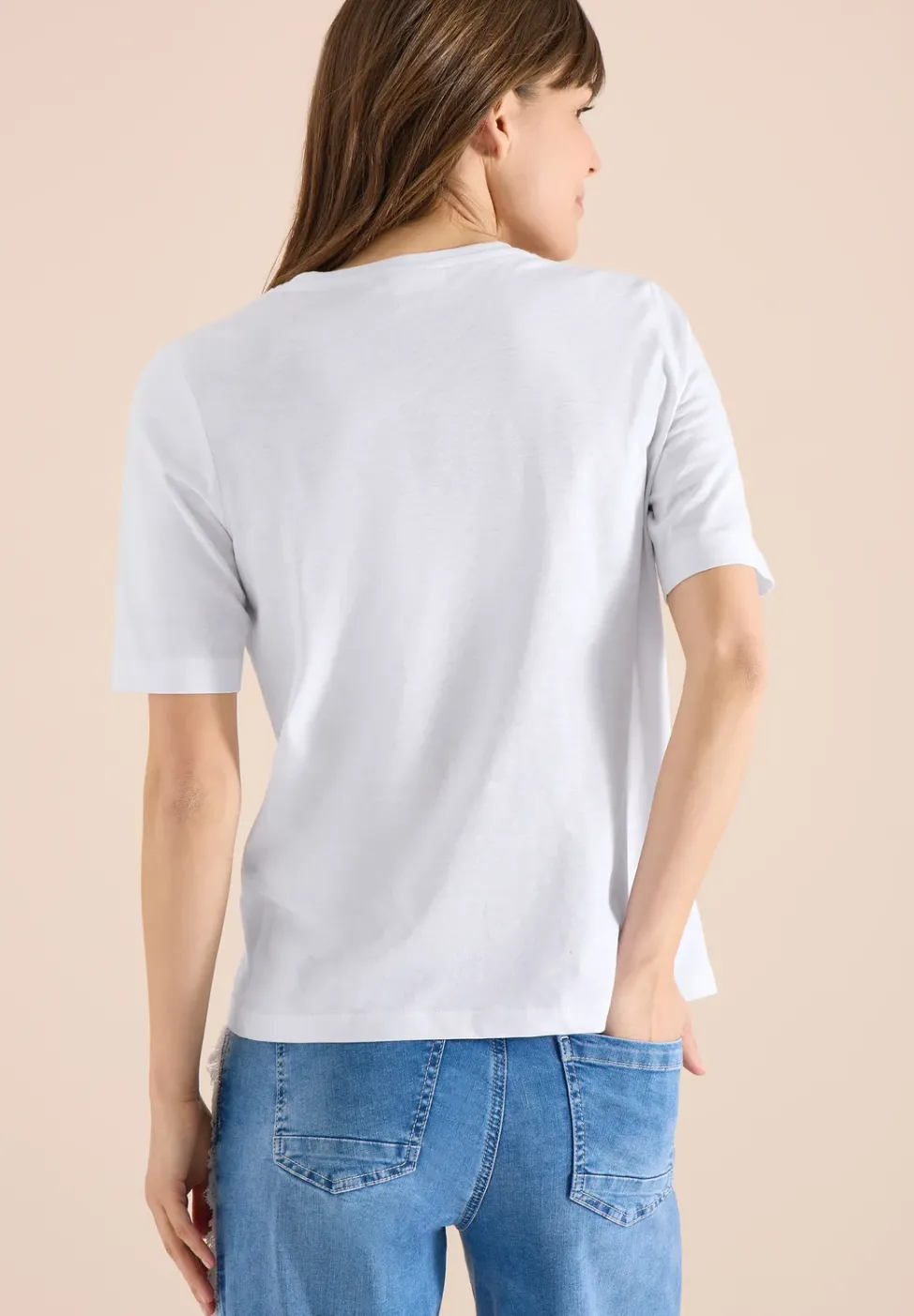 Basic T-Shirt mit Kurzarm und V-Neck