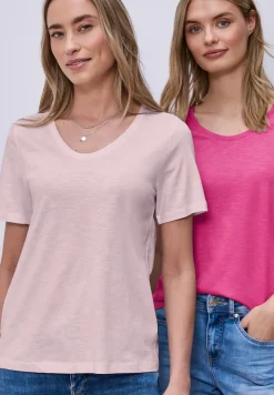 Basic T-Shirt mit Kurzarm im 2er-Pack
