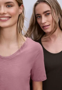 Basic T-Shirt mit Kurzarm im 2er-Pack