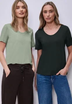 Basic T-Shirt mit Kurzarm im 2er-Pack