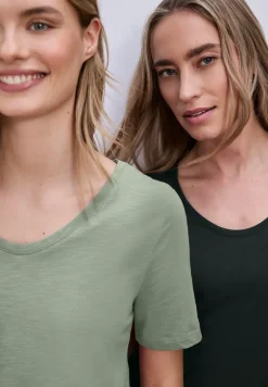 Basic T-Shirt mit Kurzarm im 2er-Pack