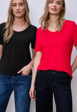 Basic T-Shirt mit Kurzarm im 2er-Pack