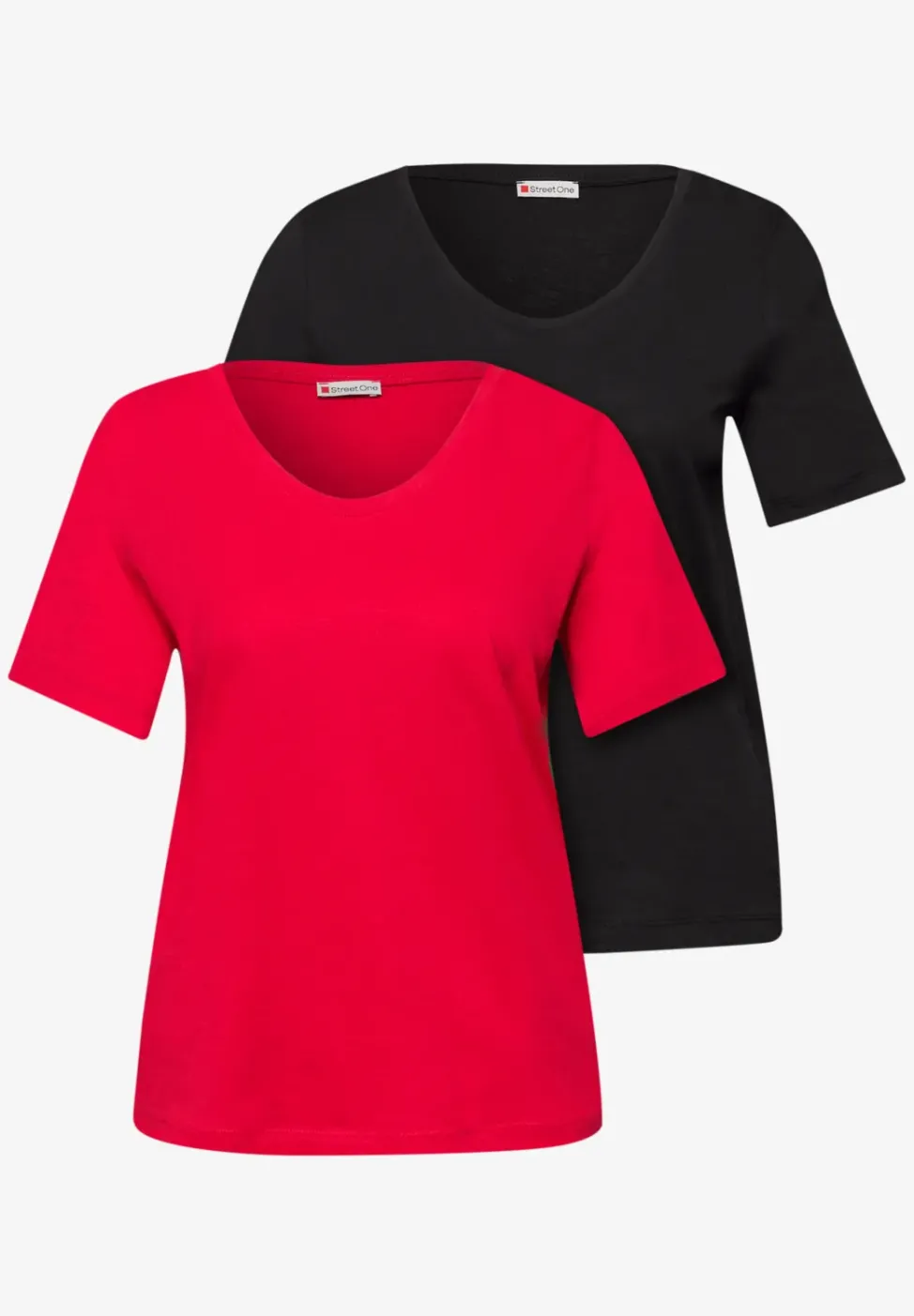 Basic T-Shirt mit Kurzarm im 2er-Pack