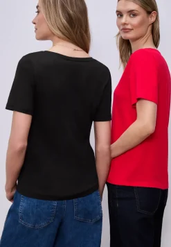 Basic T-Shirt mit Kurzarm im 2er-Pack
