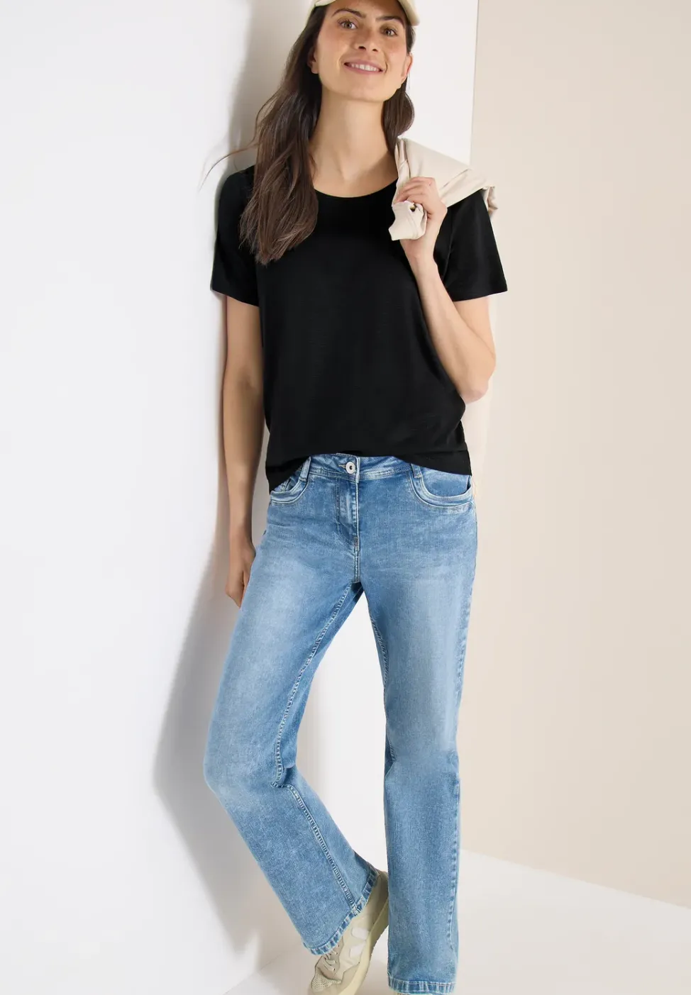 Basic T-Shirt mit Rundhals im 2er-Pack