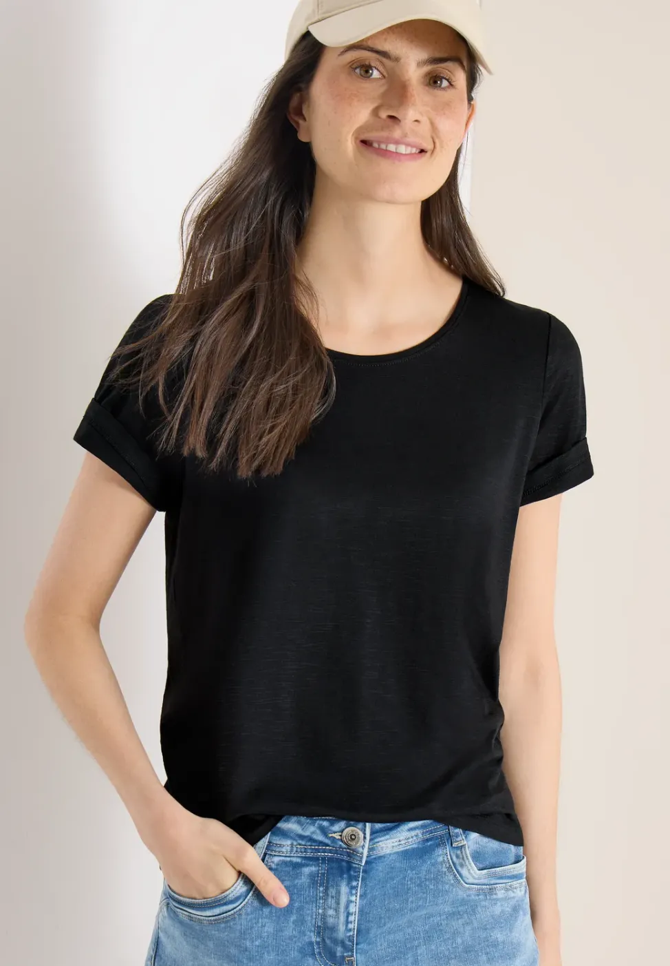 Basic T-Shirt mit Rundhals im 2er-Pack