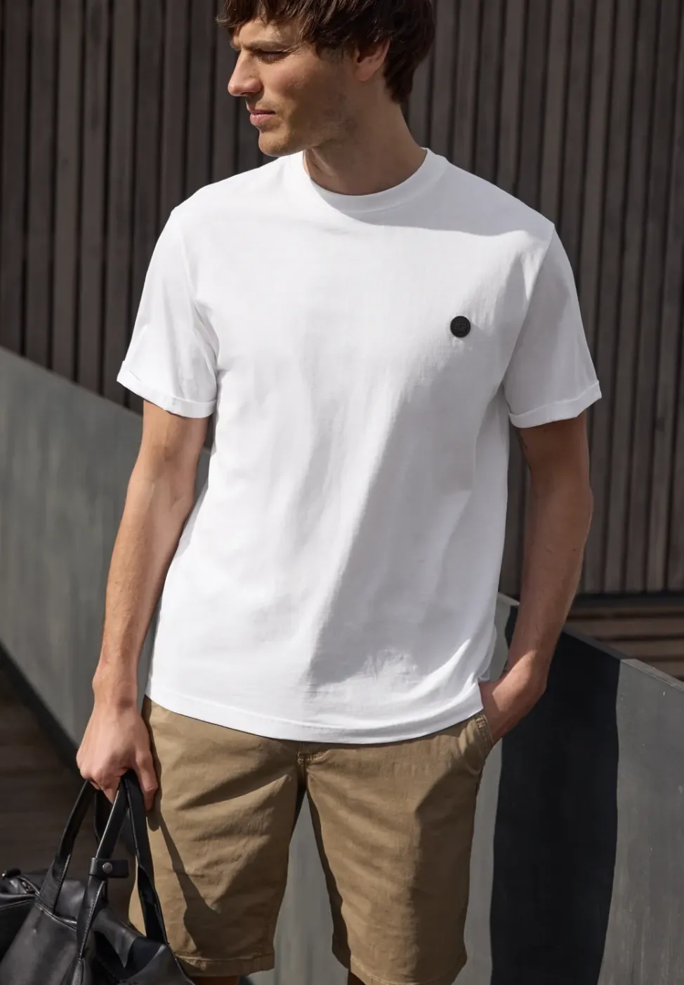 Basic T-Shirt mit Rundhals und Turn-Up
