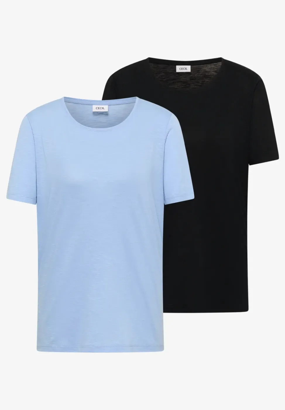 Basic T-Shirt mit Rundhals im 2er-Pack
