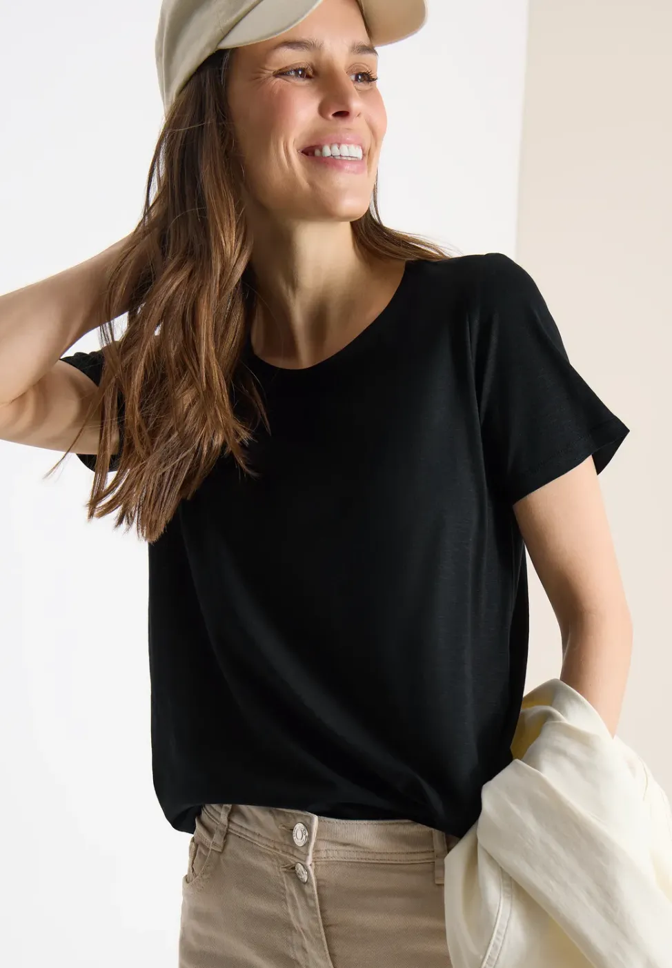 Basic T-Shirt mit Rundhals im 2er-Pack
