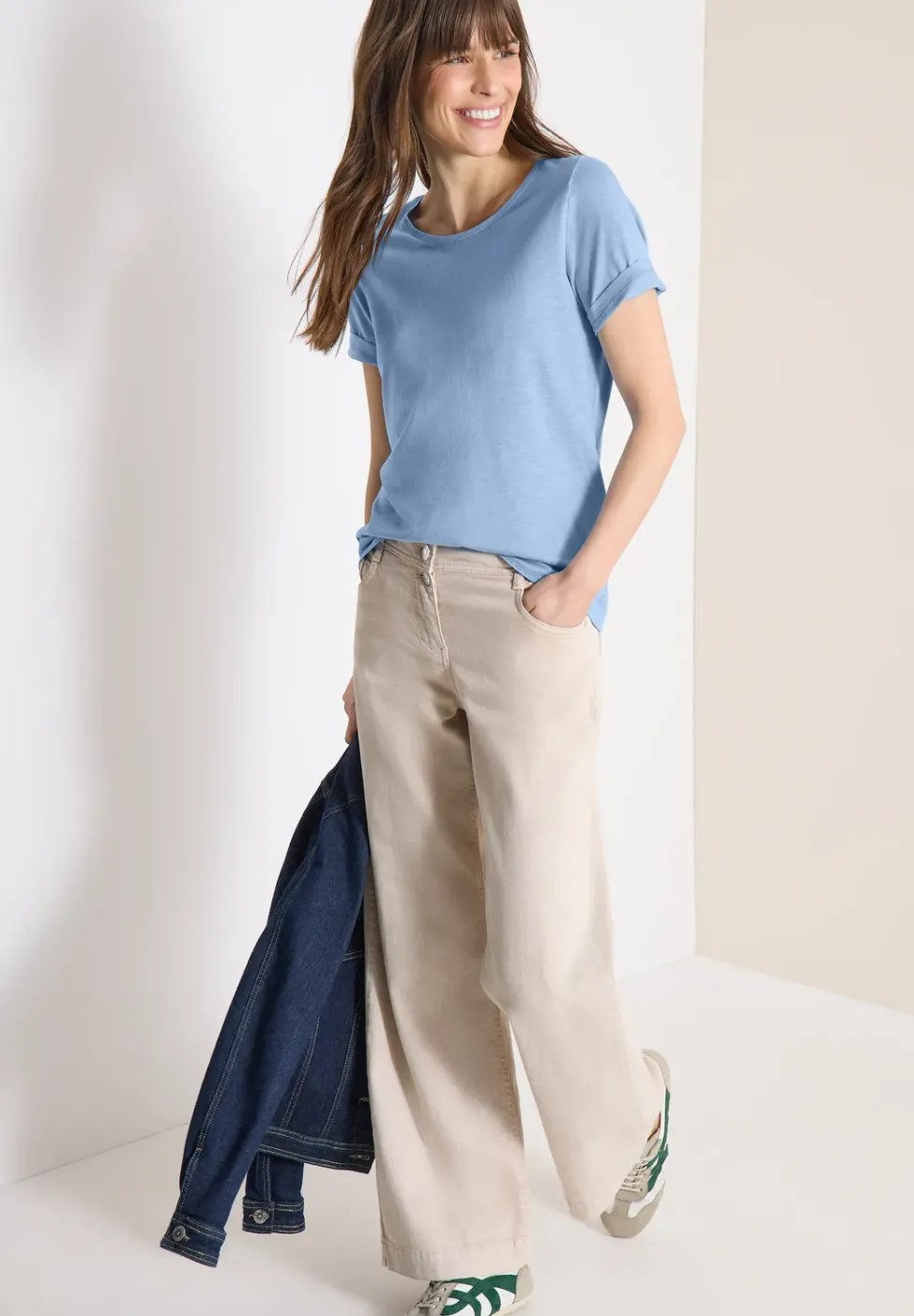 Basic T-Shirt mit Rundhals im 2er-Pack