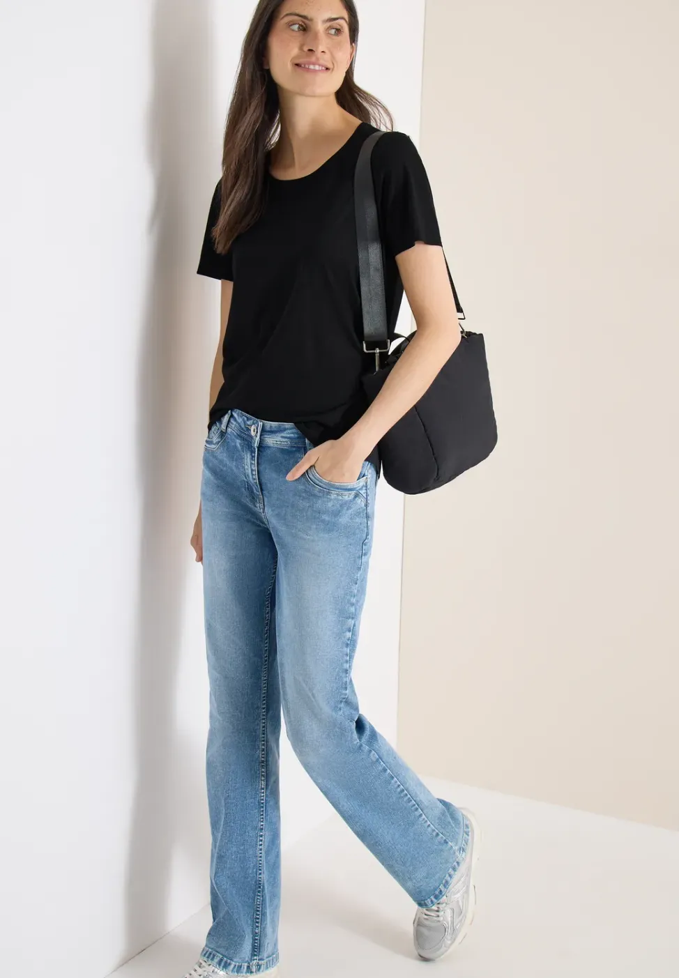 Basic T-Shirt mit Rundhals im 2er-Pack