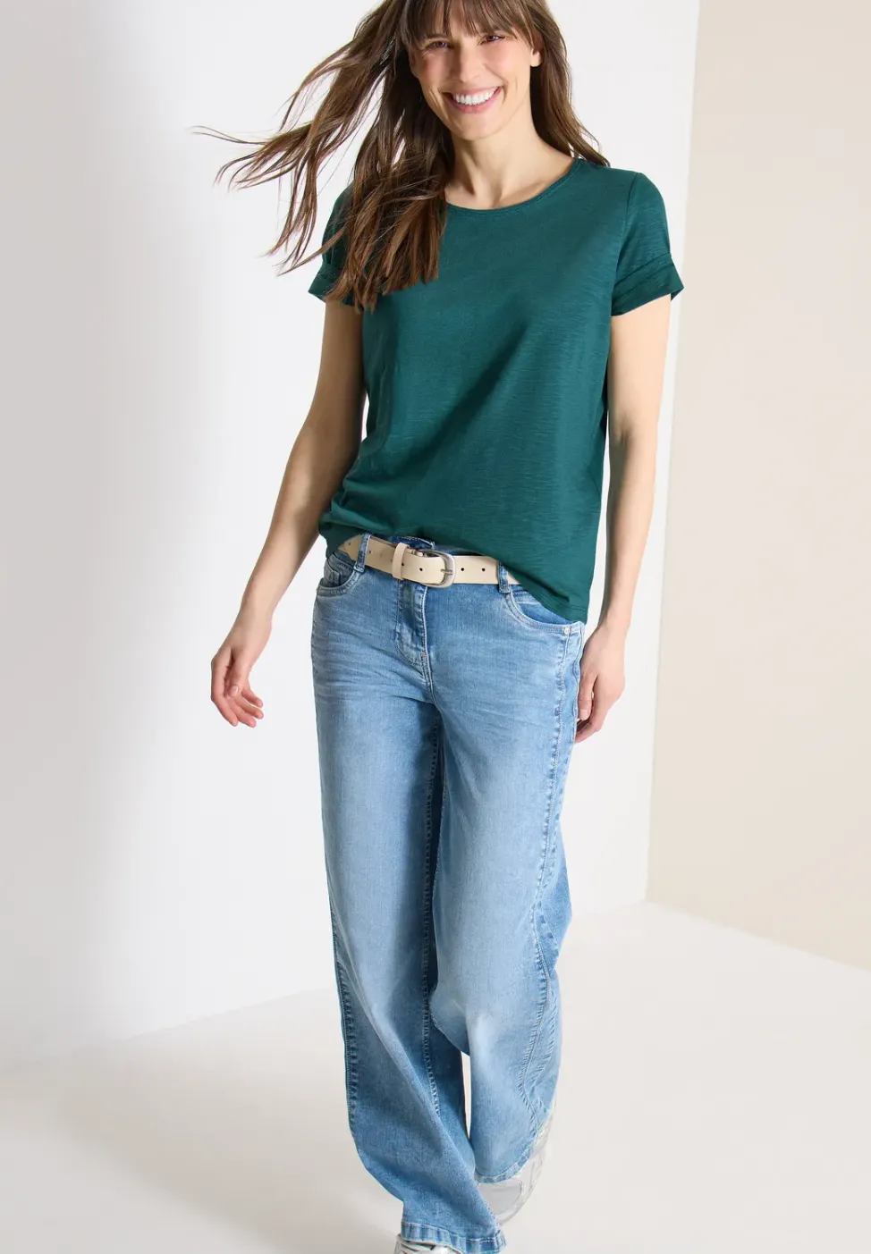 Basic T-Shirt mit Rundhals im 2er-Pack