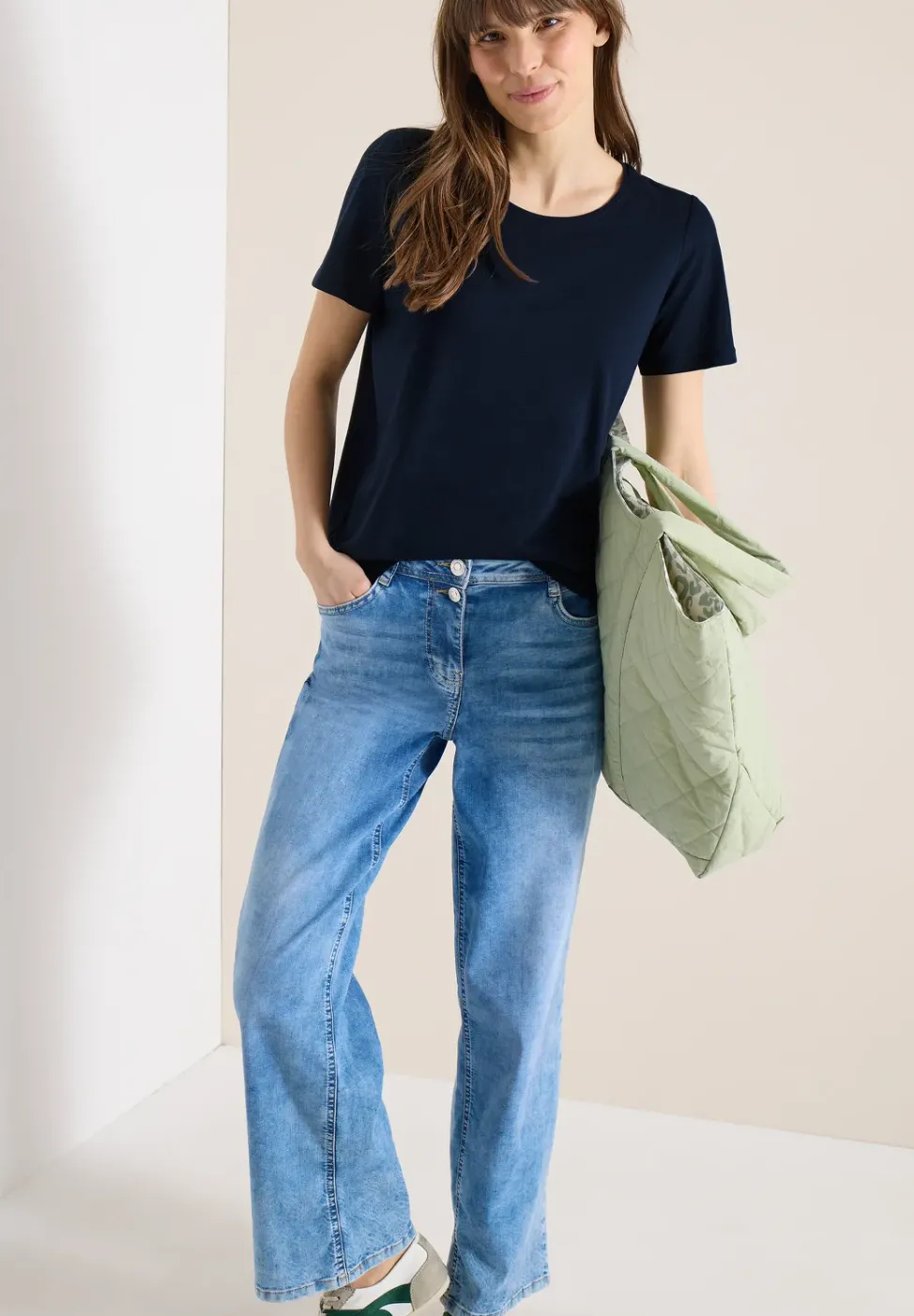 Basic T-Shirt mit Rundhals im 2er-Pack