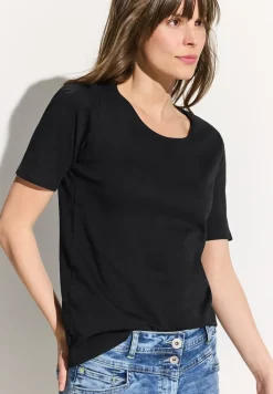 Basic T-Shirt mit Rundhals in Unifarbe