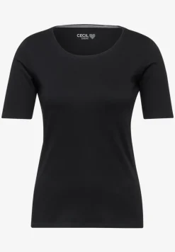 Basic T-Shirt mit Rundhals in Unifarbe