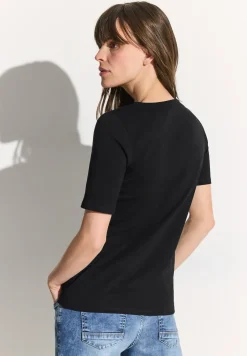 Basic T-Shirt mit Rundhals in Unifarbe