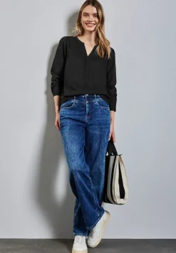 Basic Bluse in Unifarbe