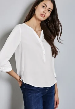 Basic Bluse in Unifarbe