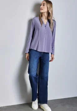 Basic Bluse in Unifarbe