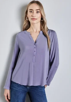 Basic Bluse in Unifarbe