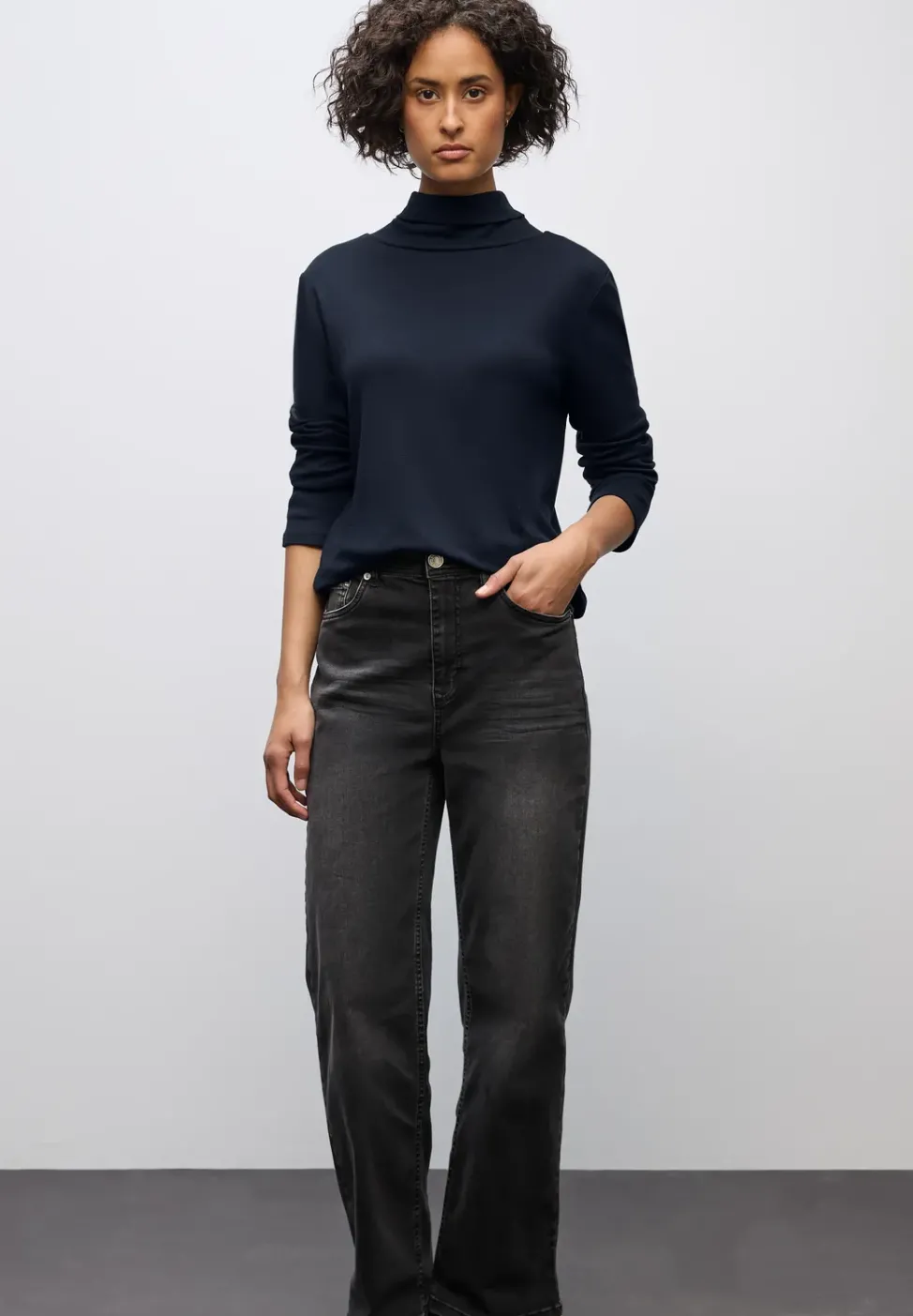 Basic Rollkragenshirt