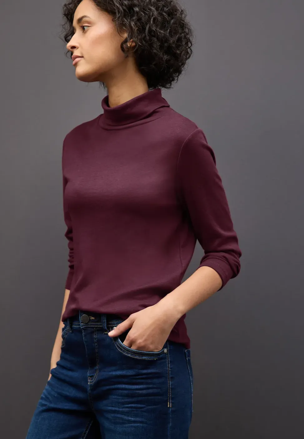 Basic Rollkragenshirt
