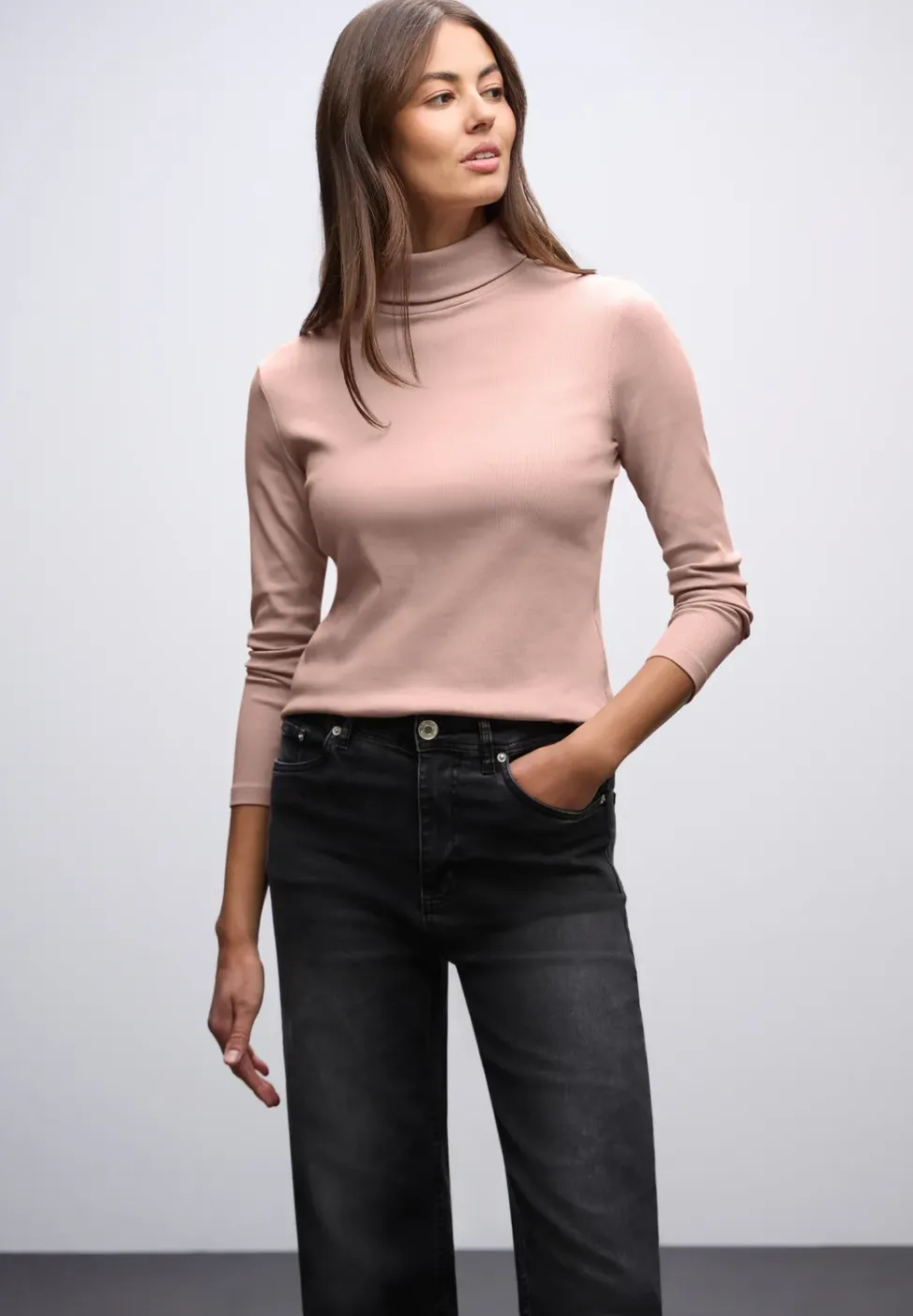 Basic Rollkragenshirt