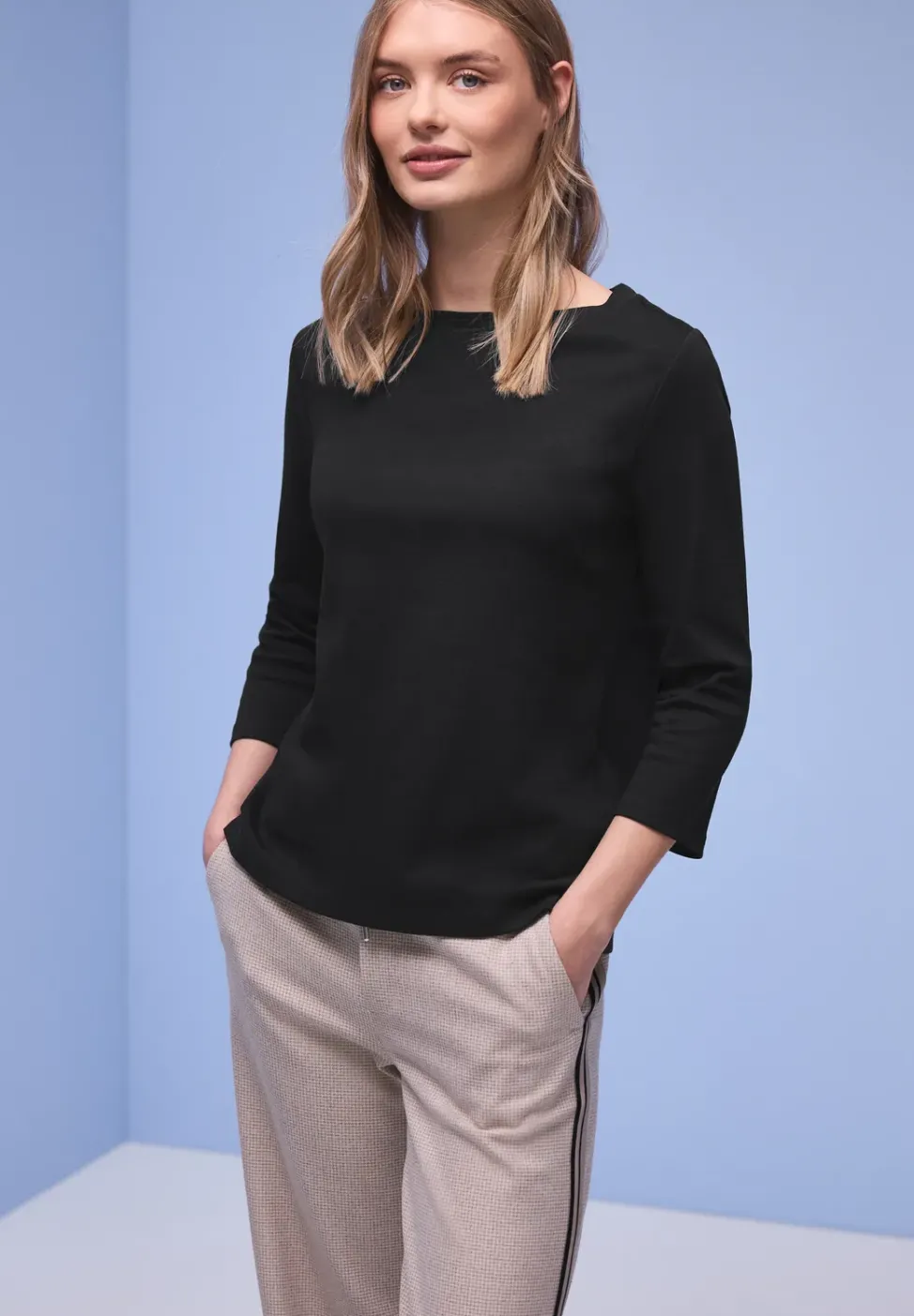 Basic Shirt aus reiner Baumwolle