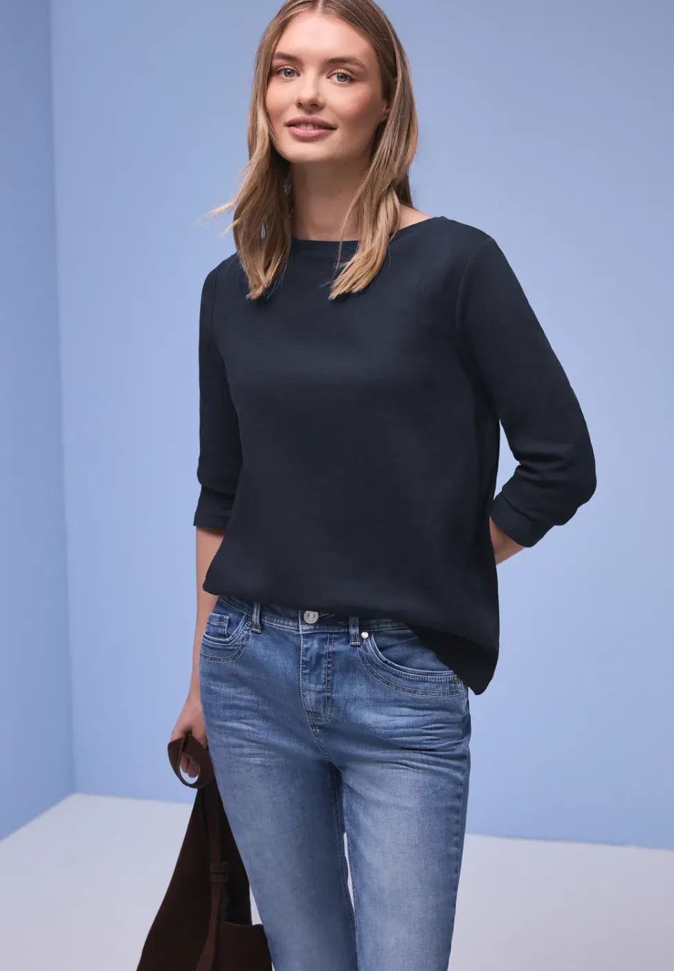 Basic Shirt aus reiner Baumwolle