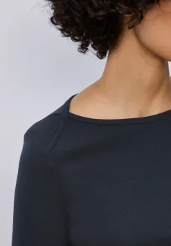 Basic Shirt in Rippstruktur