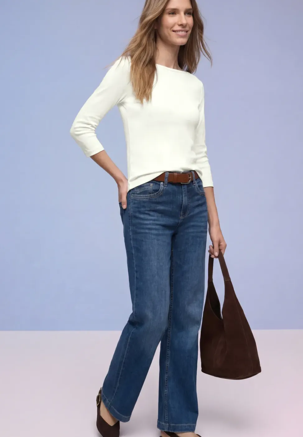 Basic Shirt in Rippstruktur