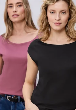 Basic Shirt mit Boatneck im 2er-Pack