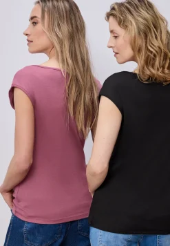 Basic Shirt mit Boatneck im 2er-Pack