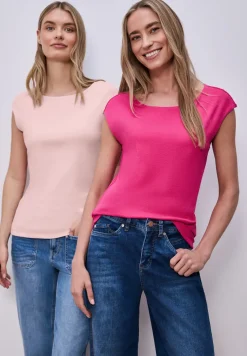 Basic Shirt mit Boatneck im 2er-Pack