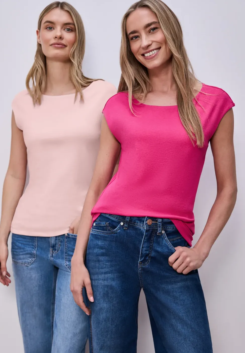 Basic Shirt mit Boatneck im 2er-Pack